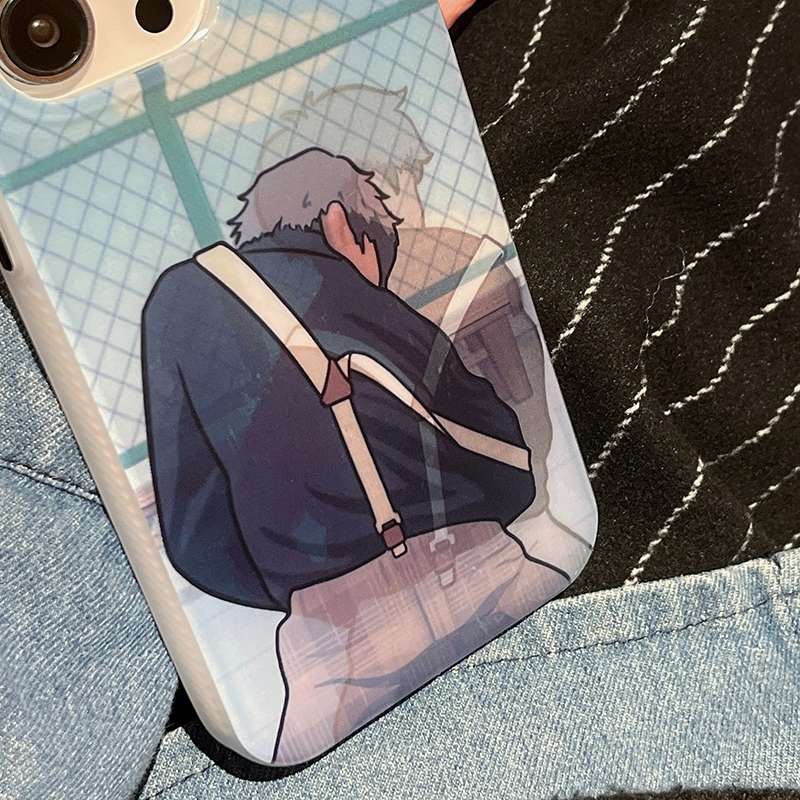 For iPhone 14 Pro Cartoon 3D Changing Painting Phone Case(Blue)