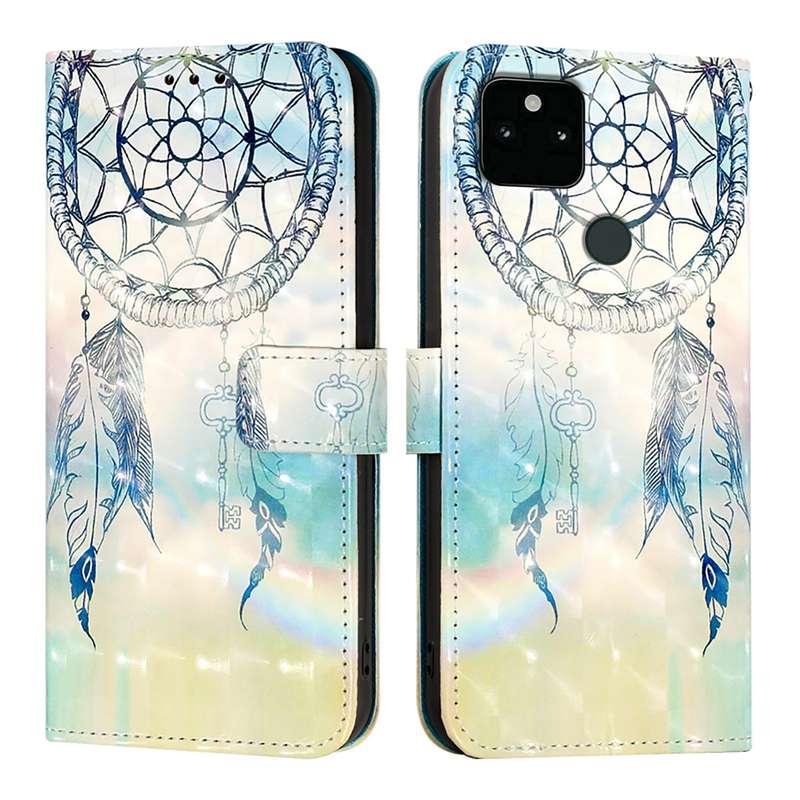 For Google Pixel 5a 5G 3D Painting Horizontal Flip Leather Phone Case(Dream Wind Chimes)