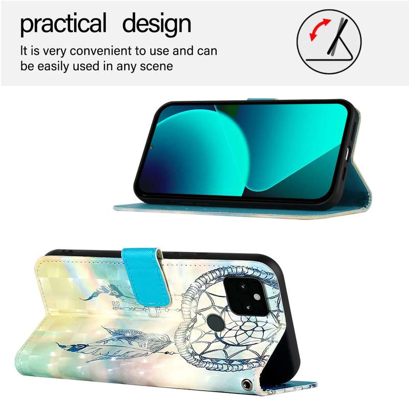 For Google Pixel 5a 5G 3D Painting Horizontal Flip Leather Phone Case(Dream Wind Chimes)