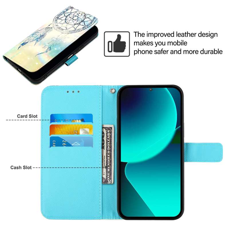 For Google Pixel 5a 5G 3D Painting Horizontal Flip Leather Phone Case(Dream Wind Chimes)