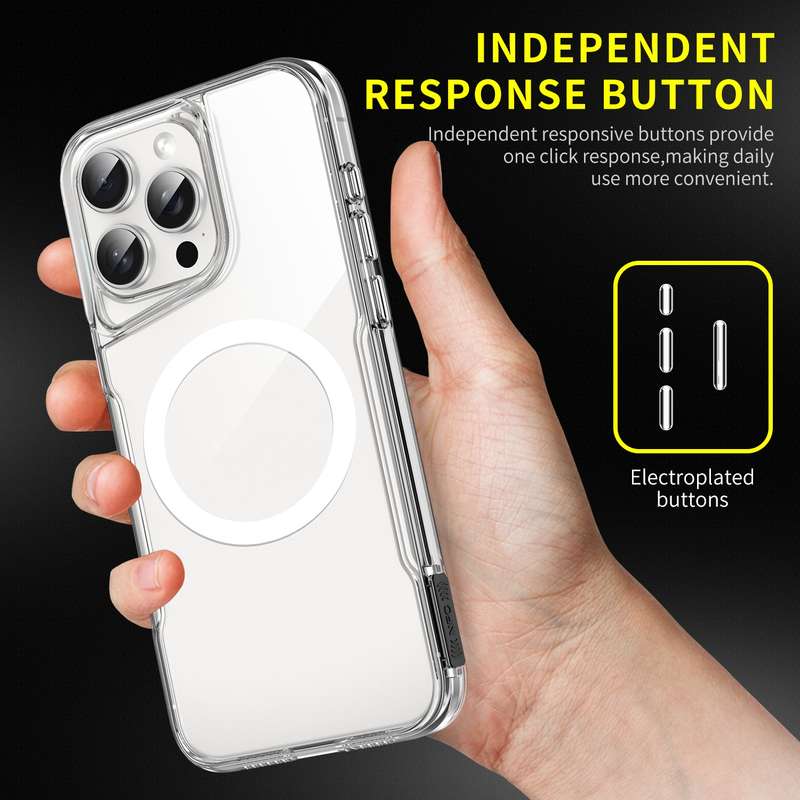 For iPhone 13 Pro Max MagSafe Acrylic + TPU Transparent Phone Case