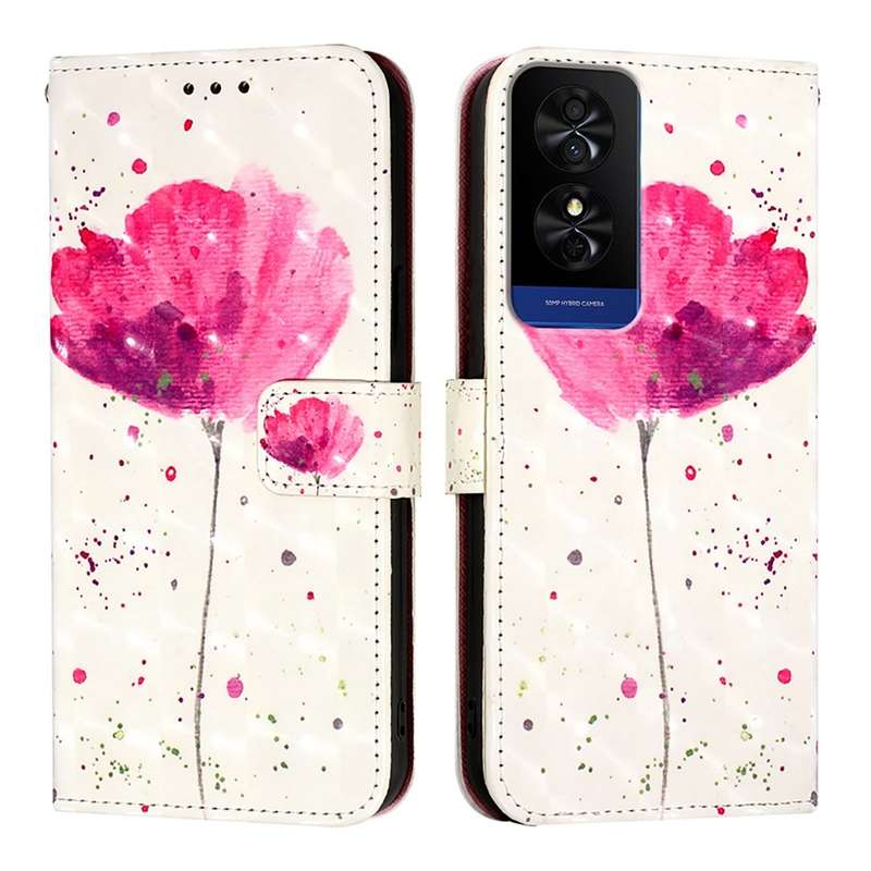 For TCL 50 5G 3D Painting Horizontal Flip Leather Phone Case(Flower)