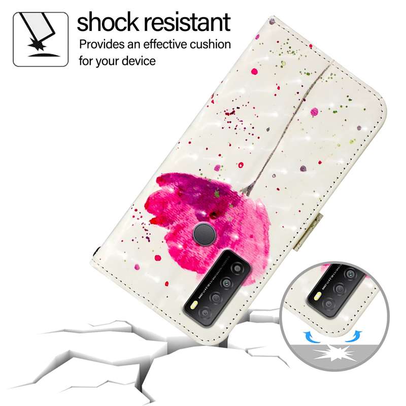 For TCL 30 XL T701DL 3D Painting Horizontal Flip Leather Phone Case(Flower)