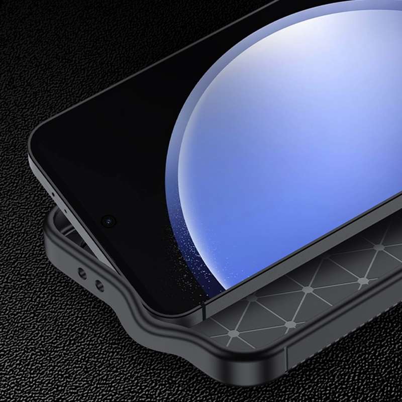 For Samsung Galaxy S24 FE 5G Carbon Fiber Texture Shockproof TPU Phone Case(Black)