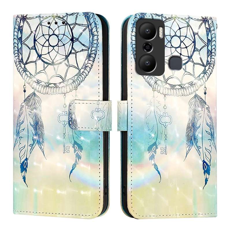 For Infinix Hot 20 Play 3D Painting Horizontal Flip Leather Phone Case(Dream Wind Chimes)