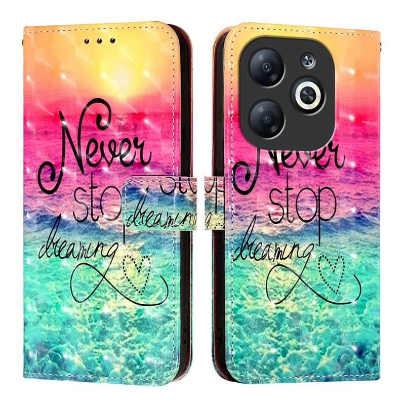 For Infinix Smart 8 3D Painting Horizontal Flip Leather Phone Case(Chasing Dreams)