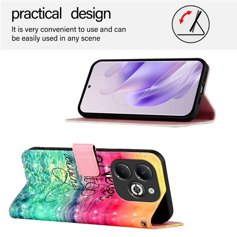 For Infinix Smart 8 Plus / Smart 8 Pro 3D Painting Horizontal Flip Leather Phone Case(Chasing D