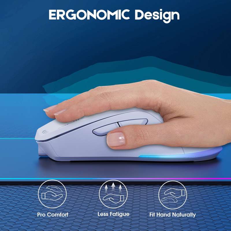 ONIKUMA CW917 RGB 4800DPI Dual Mode Wired + 2.4GHz Wireless Mouse(White)