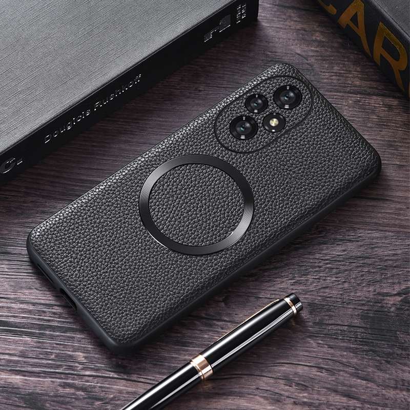 For Honor 200 CD Magsafe Magnetic Litchi Texture Phone Case(Black)