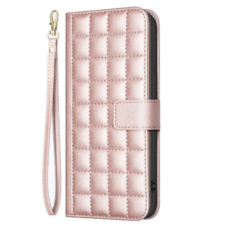 For Samsung Galaxy A36 Square Texture Leather Phone Case(Green)