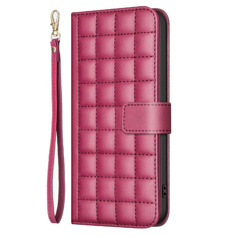 For Samsung Galaxy A36 Square Texture Leather Phone Case(Green)