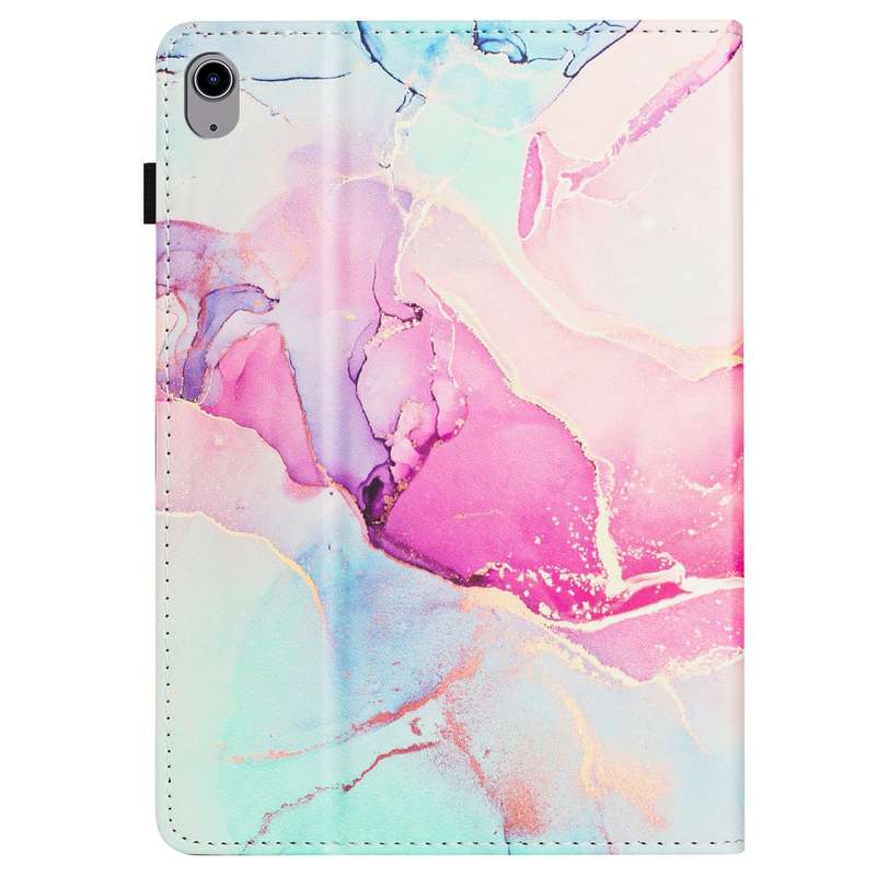 For iPad mini 6 Marble Litchi Leather Smart Tablet Case(Pink)