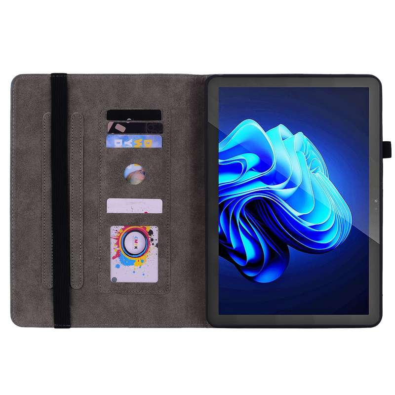 For itel Pad One 10.1 Butterfly Rose Embossed Leather Tablet Case(Purple)