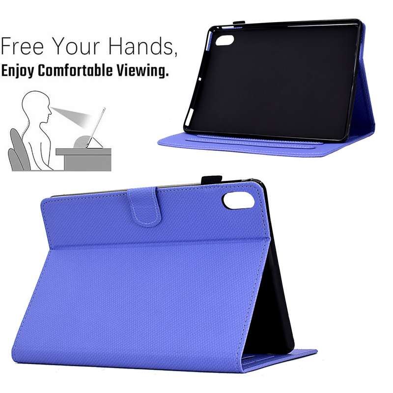 For iPad mini 6 Solid Color Fiber Texture Smart Tablet Leather Case(Purple)