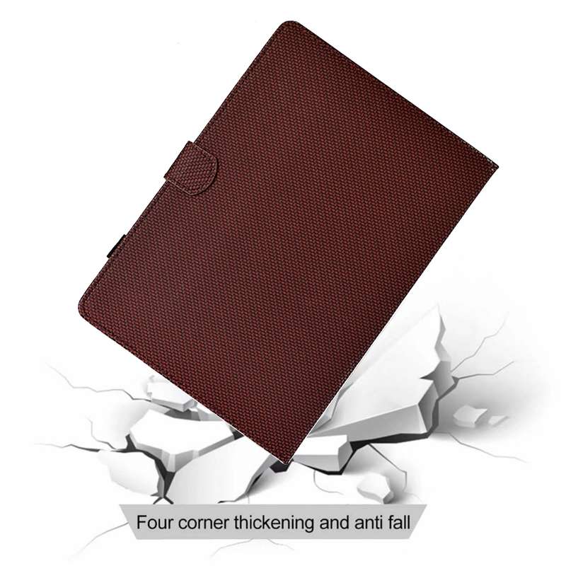 For iPad Air 10.9 2022 / 2020 Solid Color Fiber Texture Smart Tablet Leather Case(Brown)