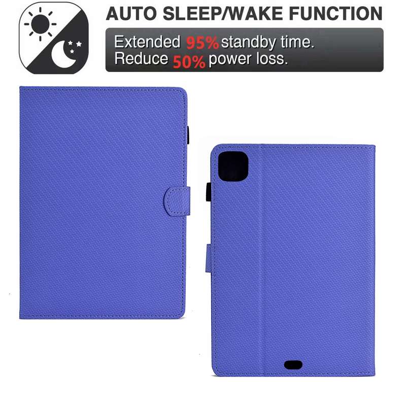 For iPad Air 10.9 2022 / 2020 Solid Color Fiber Texture Smart Tablet Leather Case(Purple)