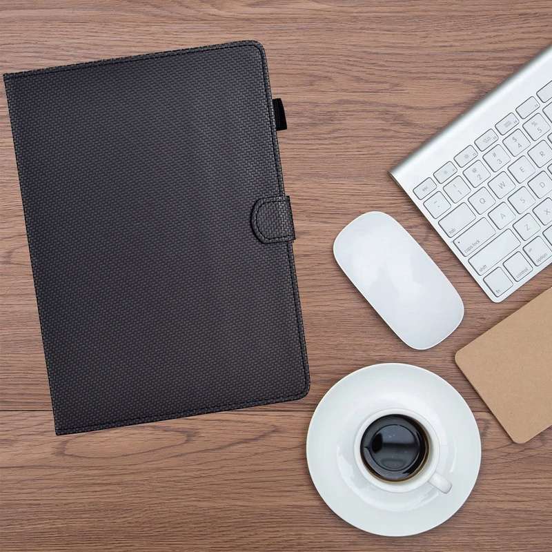 For Amazon Kindle 11th 2022 Solid Color Fiber Texture Smart Tablet Leather Case(Black)