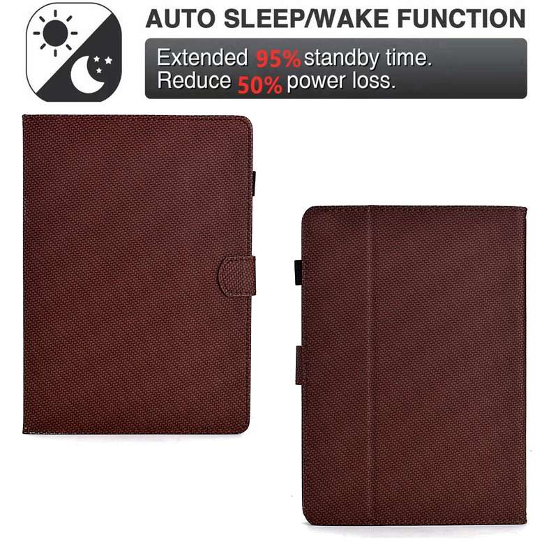 For Amazon Kindle Paperwhite 4 / 3 / 2 / 1 Solid Color Fiber Texture Smart Tablet Leather Case(