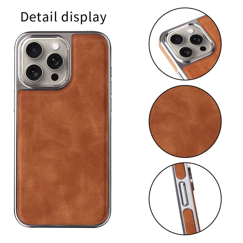 For iPhone 16 Pro Max Electroplated Side PU Hybrid TPU MagSafe Phone Case(Green)