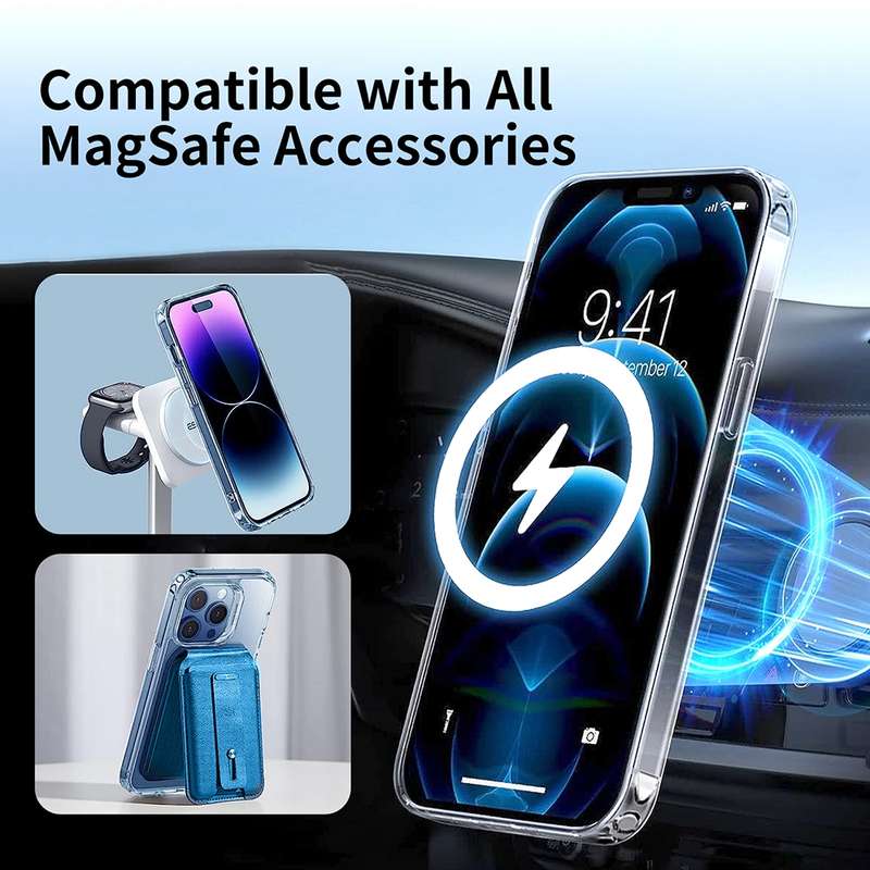For iPhone 15 Pro Max ViLi MAG-C Series MagSafe Magnetic PC + TPU Phone Case(Transparent)