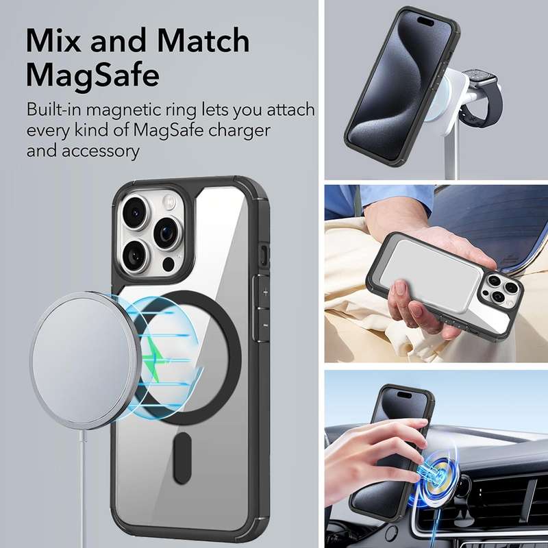 For iPhone 13 Pro MagSafe Acrylic Hybrid TPU Phone Case(Purple)