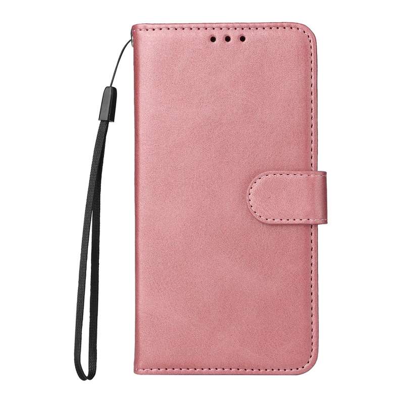 For Redmi 13 4G / Note 13R Classic Calf Texture Flip Leather Phone Case(Rose Gold)