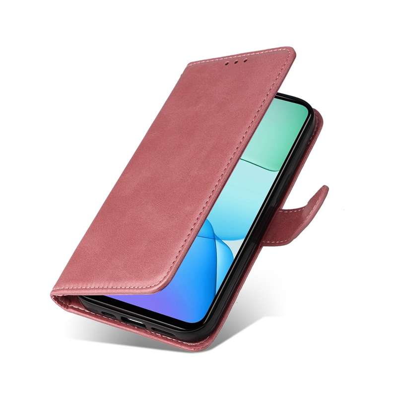 For Redmi 13 4G / Note 13R Classic Calf Texture Flip Leather Phone Case(Rose Gold)