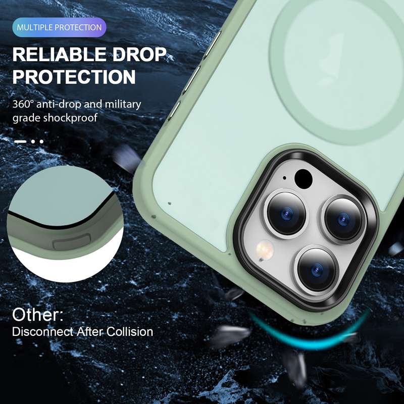 For iPhone 15 Pro Max MagSafe Magnetic Skin Feel Frosted Phone Case(Light Green)