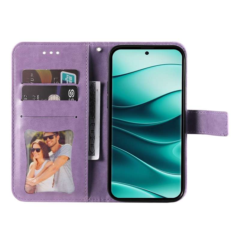 For Redmi Note 14 Pro 5G / Note 14 Pro+ 5G Seven-petal Flowers Embossing Leather Phone Case(Light Pu