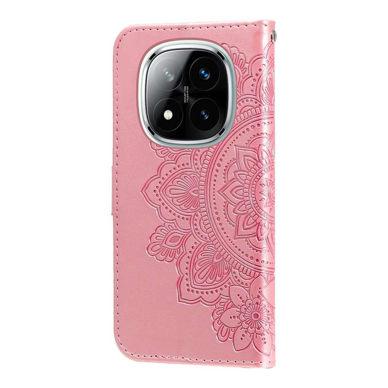For Redmi Note 14 Pro 5G / Note 14 Pro+ 5G Seven-petal Flowers Embossing Leather Phone Case(Light Pu