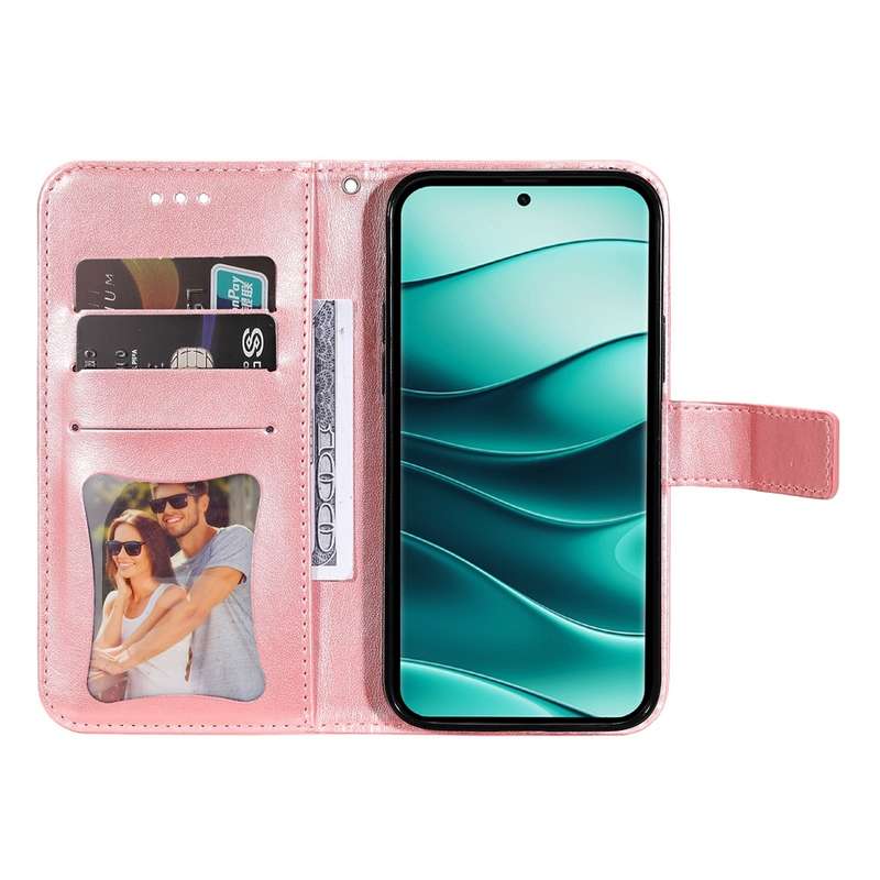 For Redmi Note 14 Pro 5G / Note 14 Pro+ 5G Seven-petal Flowers Embossing Leather Phone Case(Light Pu