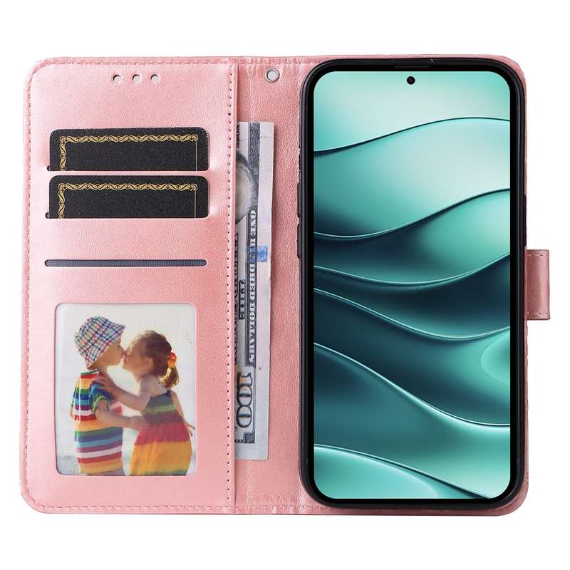 For Redmi Note 14 5G Embossed Sunflower Leather Phone Case(Red)