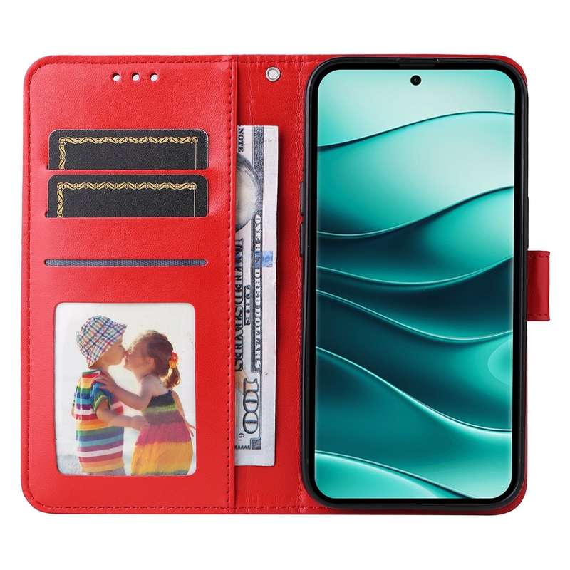 For Redmi Note 14 Pro 5G / Note 14 Pro+ 5G Embossed Sunflower Leather Phone Case(Red)