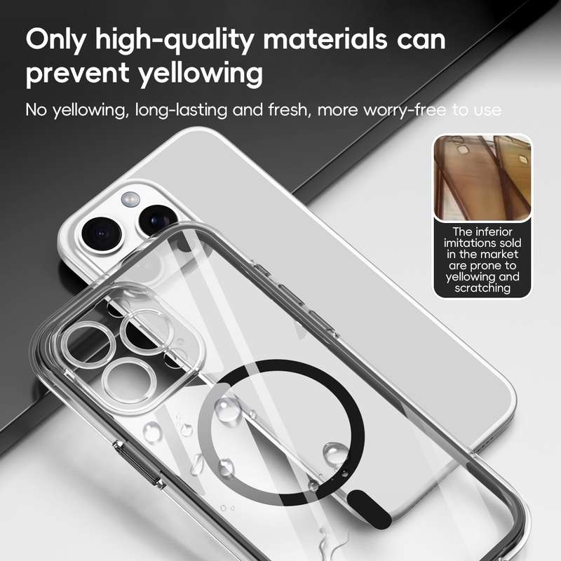 For iPhone 13 Vacuum Airbag Y1 Series Transparent MagSafe Magnetic Phone Case(Transparent)