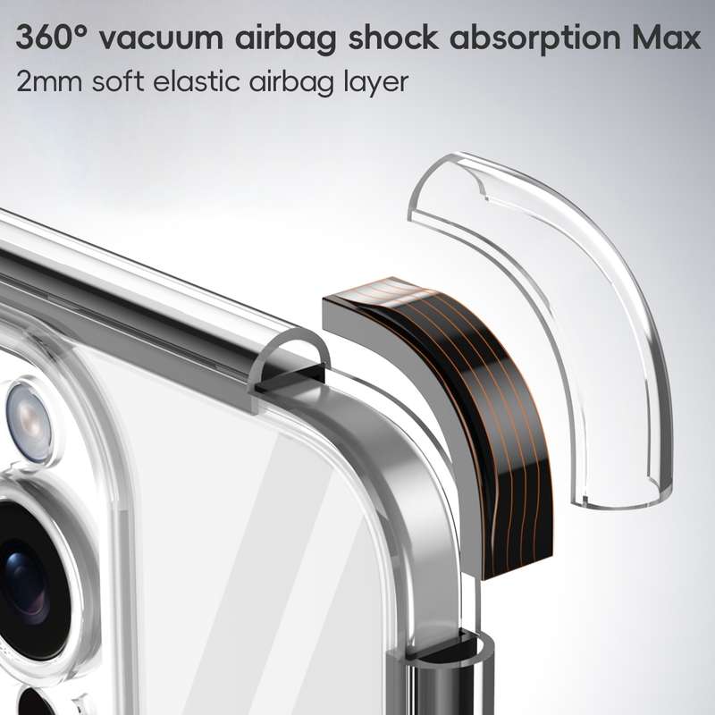 For iPhone 12 Vacuum Airbag Y1 Series Transparent Shockproof Phone Case(Orange)