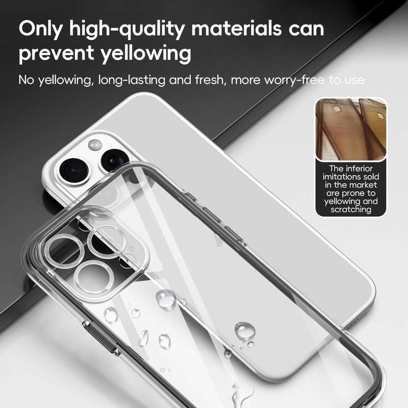 For iPhone 12 Vacuum Airbag Y1 Series Transparent Shockproof Phone Case(Orange)