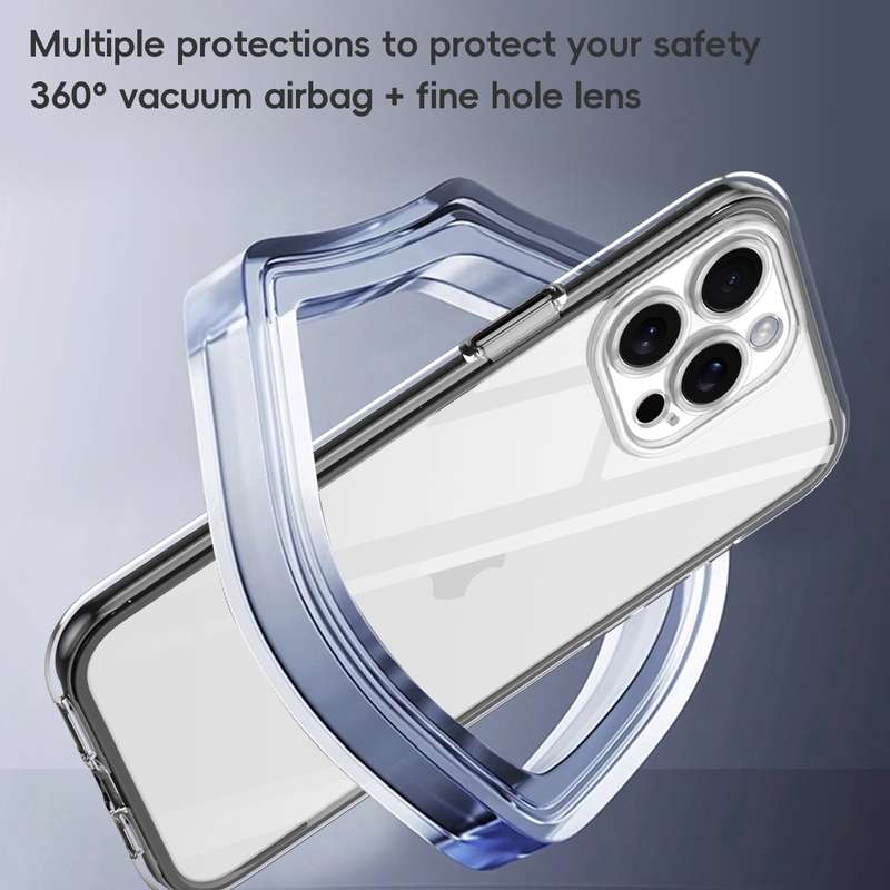 For iPhone 12 Vacuum Airbag Y1 Series Transparent Shockproof Phone Case(Orange)