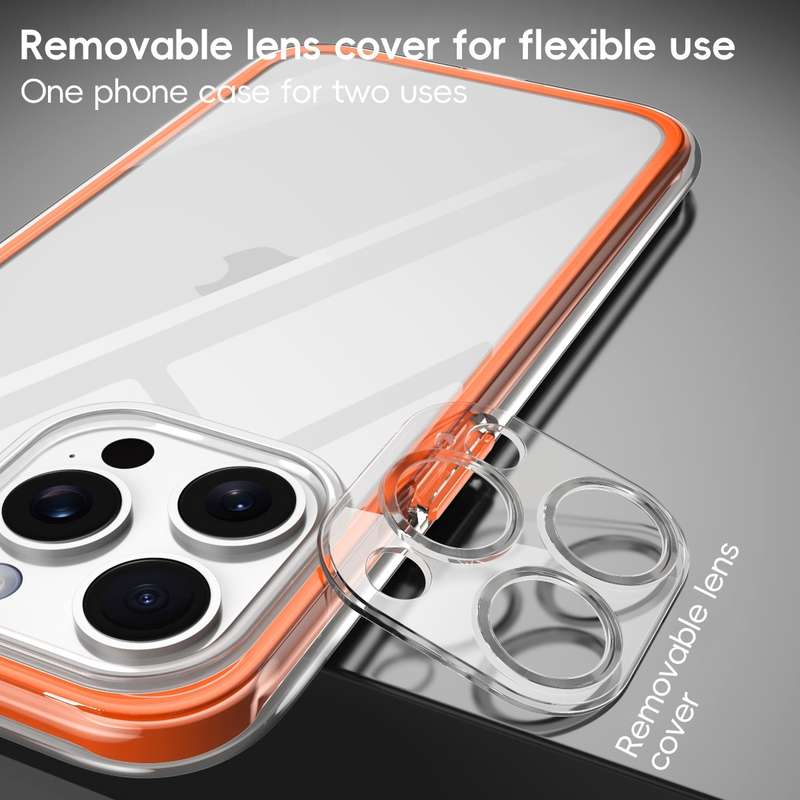 For iPhone 12 Vacuum Airbag Y1 Series Transparent Shockproof Phone Case(Orange)