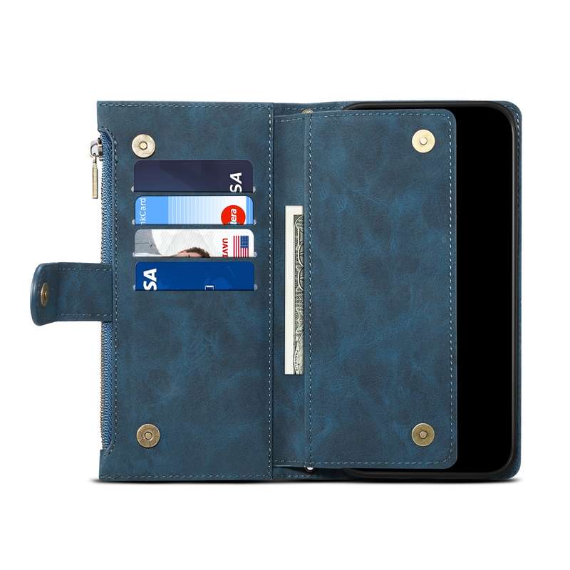 For Samsung Galaxy M35 5G ESEBLE Retro Frosted RFID Flip Leather Phone Case(Dark Green)