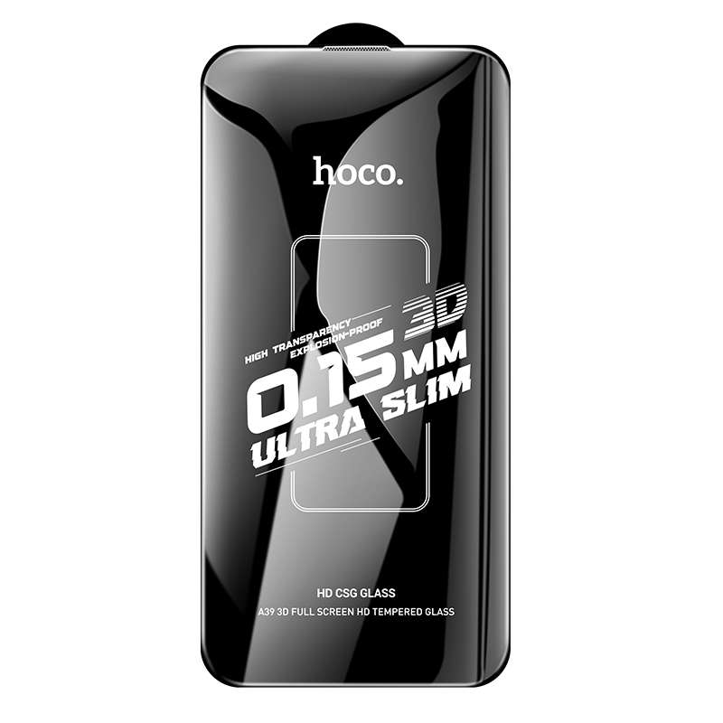 For iPhone 16 Pro hoco A39 0.15mm Etched 3D HD Tempered Film