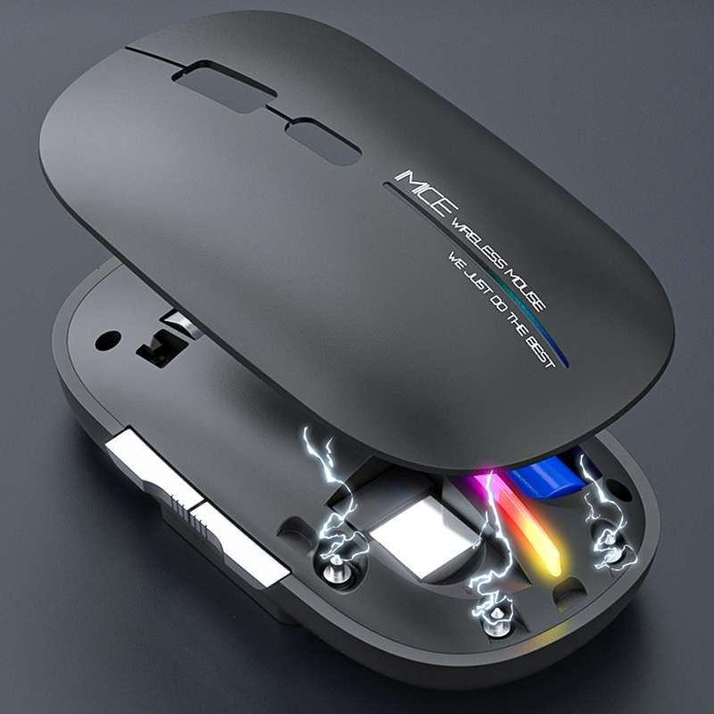 iMICE G901 Bluetooth Dual Mode 7-Button Silent Wireless Gaming Mouse(White)