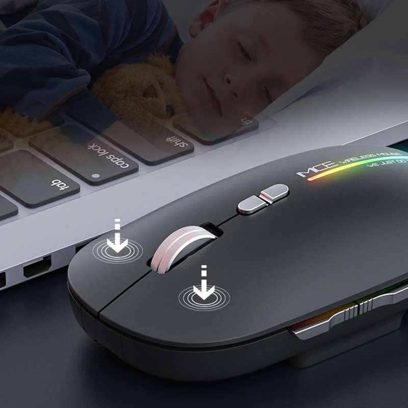 iMICE G901 Bluetooth Dual Mode 7-Button Silent Wireless Gaming Mouse(White)