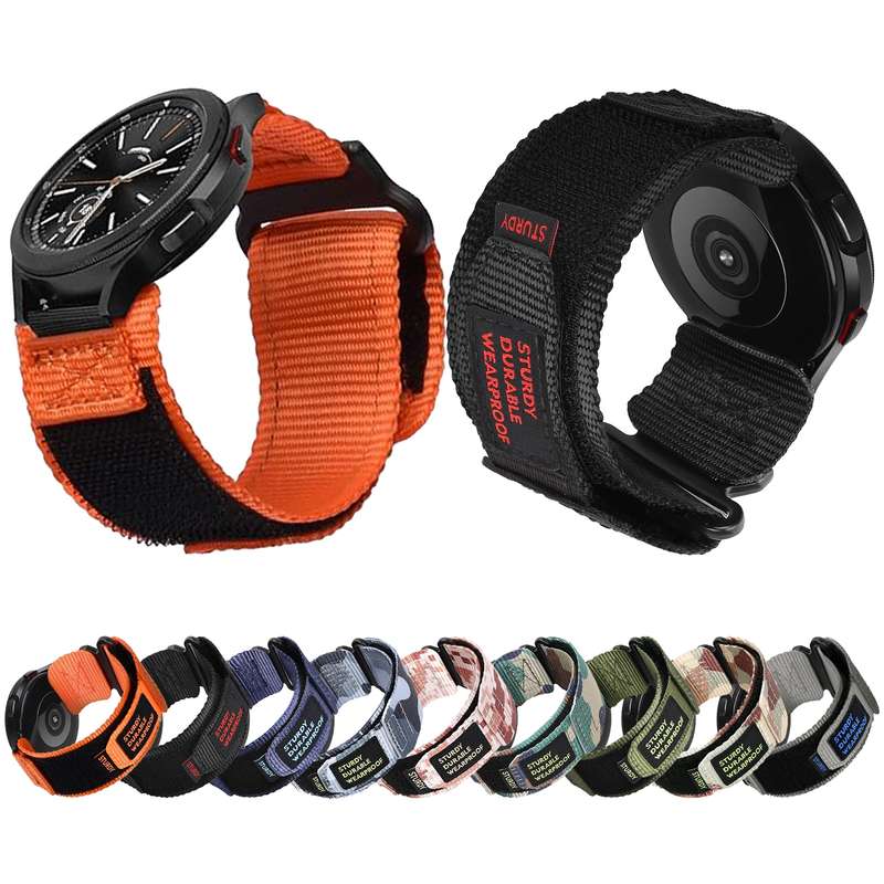 20mm Nylon Canvas Hook And Loop Fastener Watch Band(Jungle Camouflage)