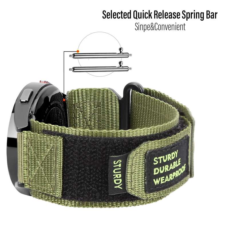 20mm Nylon Canvas Hook And Loop Fastener Watch Band(Jungle Camouflage)