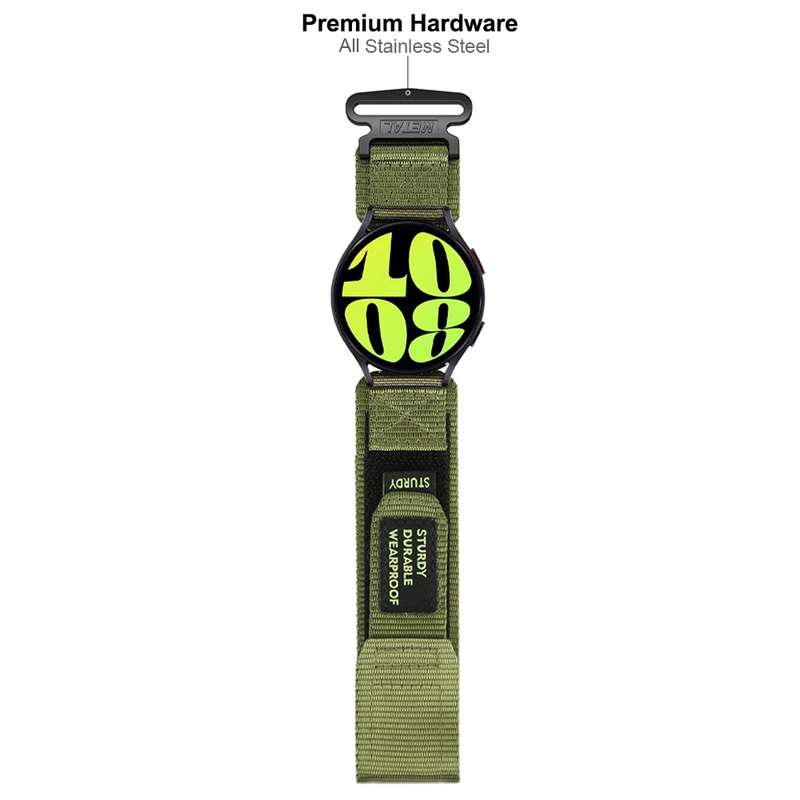 20mm Nylon Canvas Hook And Loop Fastener Watch Band(Jungle Camouflage)