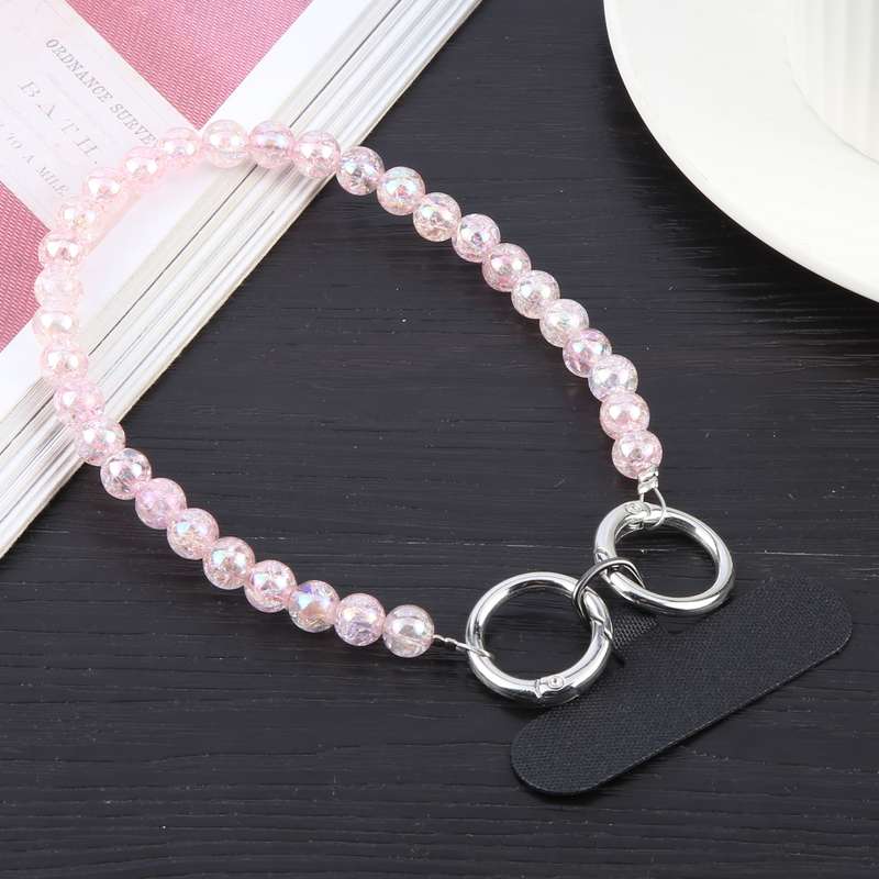 Beads Chain Anti-lost Short Lanyard(Pink)