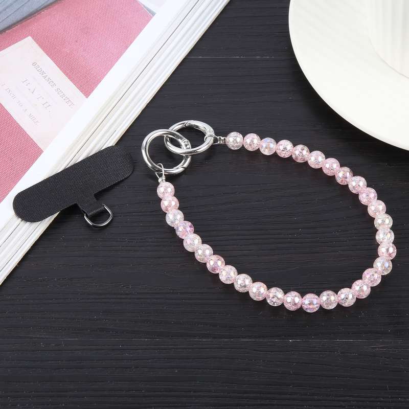 Beads Chain Anti-lost Short Lanyard(Pink)