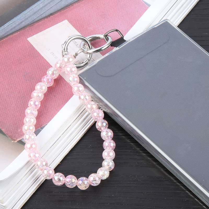 Beads Chain Anti-lost Short Lanyard(Pink)