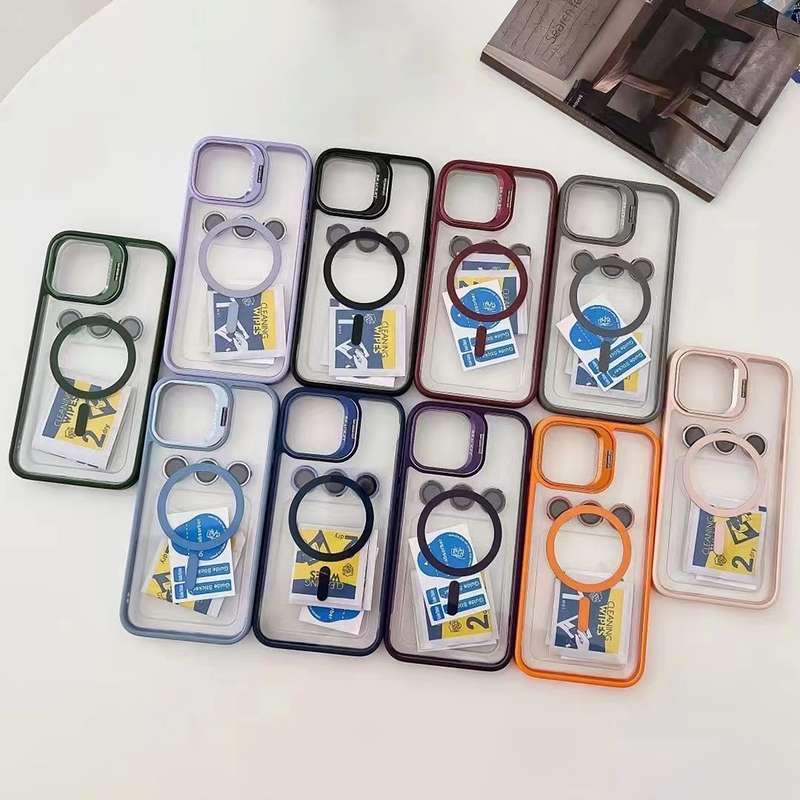 For iPhone 13 Pro U1 Invisible Lens Holder Acrylic + TPU MagSafe Magnetic Phone Case(Black)