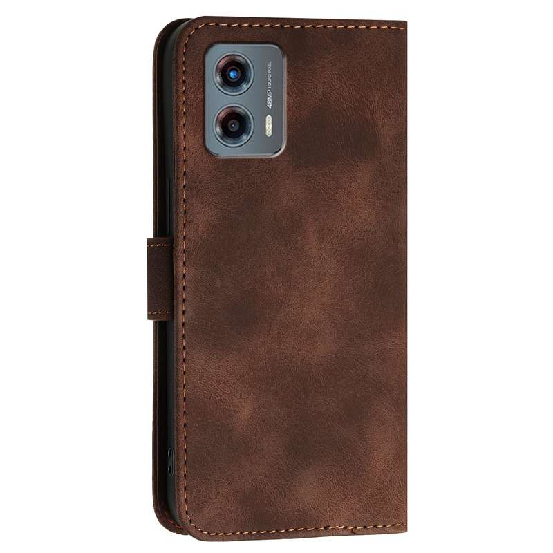 For Motorola Moto G 2023 5G YX0080 Grid Butterfly Embossed Pattern Flip Leather Phone Case with